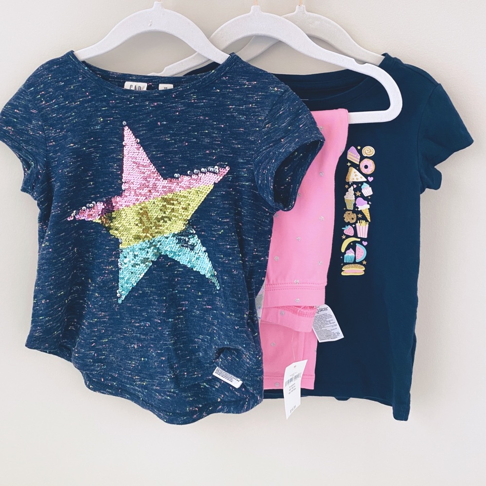 Lot of 4 Gap Tee Shirts Leggings 4/5